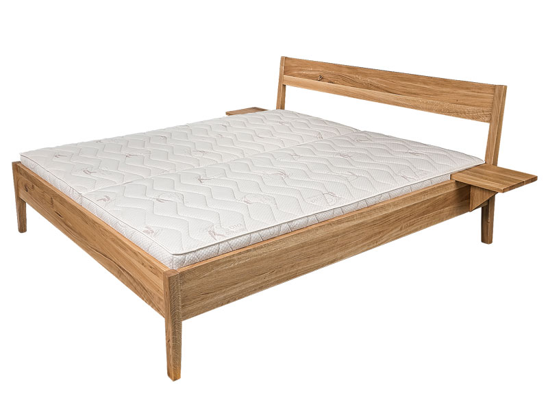 POSTEĽ GLASGOW :  Rustikálna posteľ  z dubového dreva